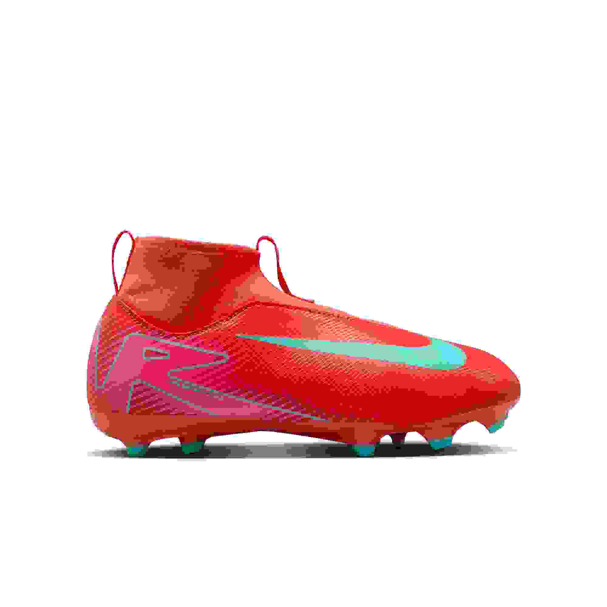 Nike Jr. Mercurial Superfly 10 Academy MG Grade School Boys' "Ember Glow/Aurora Green" Soccer Cleat